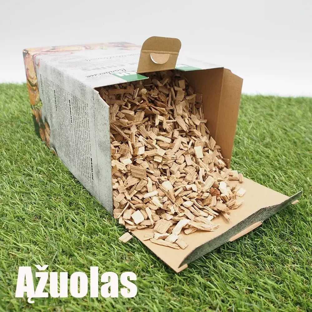 Ąžuolo pjuvenos rūkymui 3 litrai, natūralios medienos pjuvenos, naudojamos rūkymui ir maisto produktų apdorojimui.