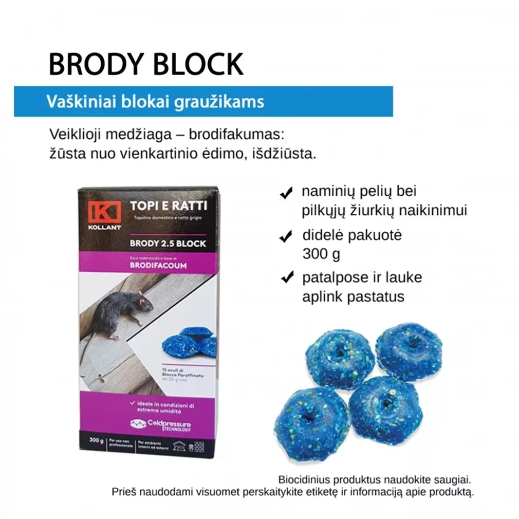 Brody block vahaplokk närilistele, 300 g