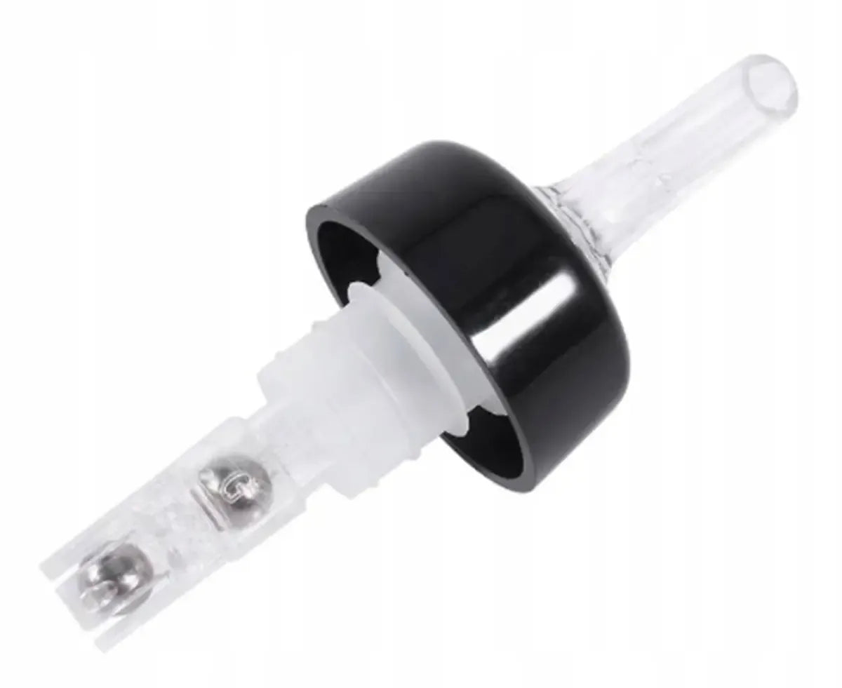 Automatinis 30 ml alkoholinių gėrimų butelio snapelis dozatorius, skaidrus plastikas, patogus ir higieniškas naudojimui.