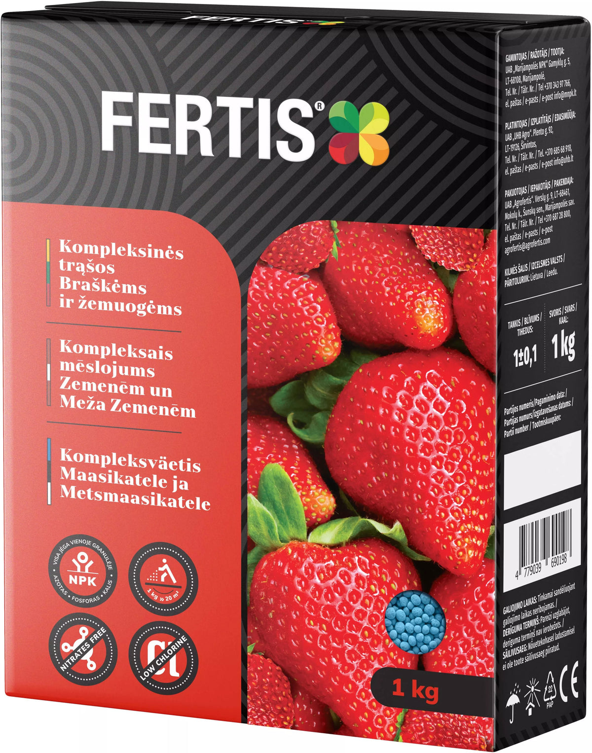 Komplekssed väetised maasikatele ja metsmaasikatele FERTIS, 1kg