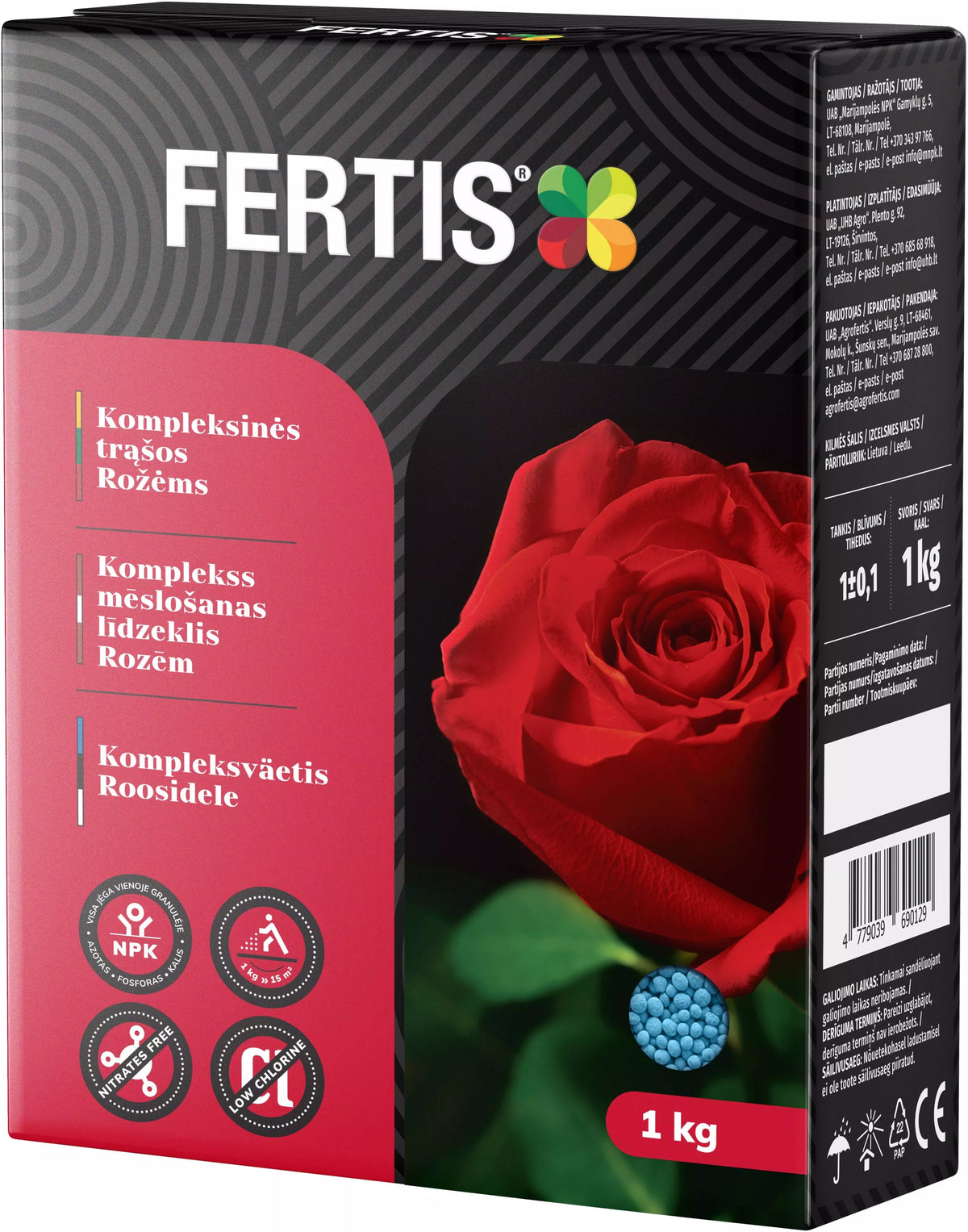 Komplekssed väetised roosidele FERTIS, 1kg