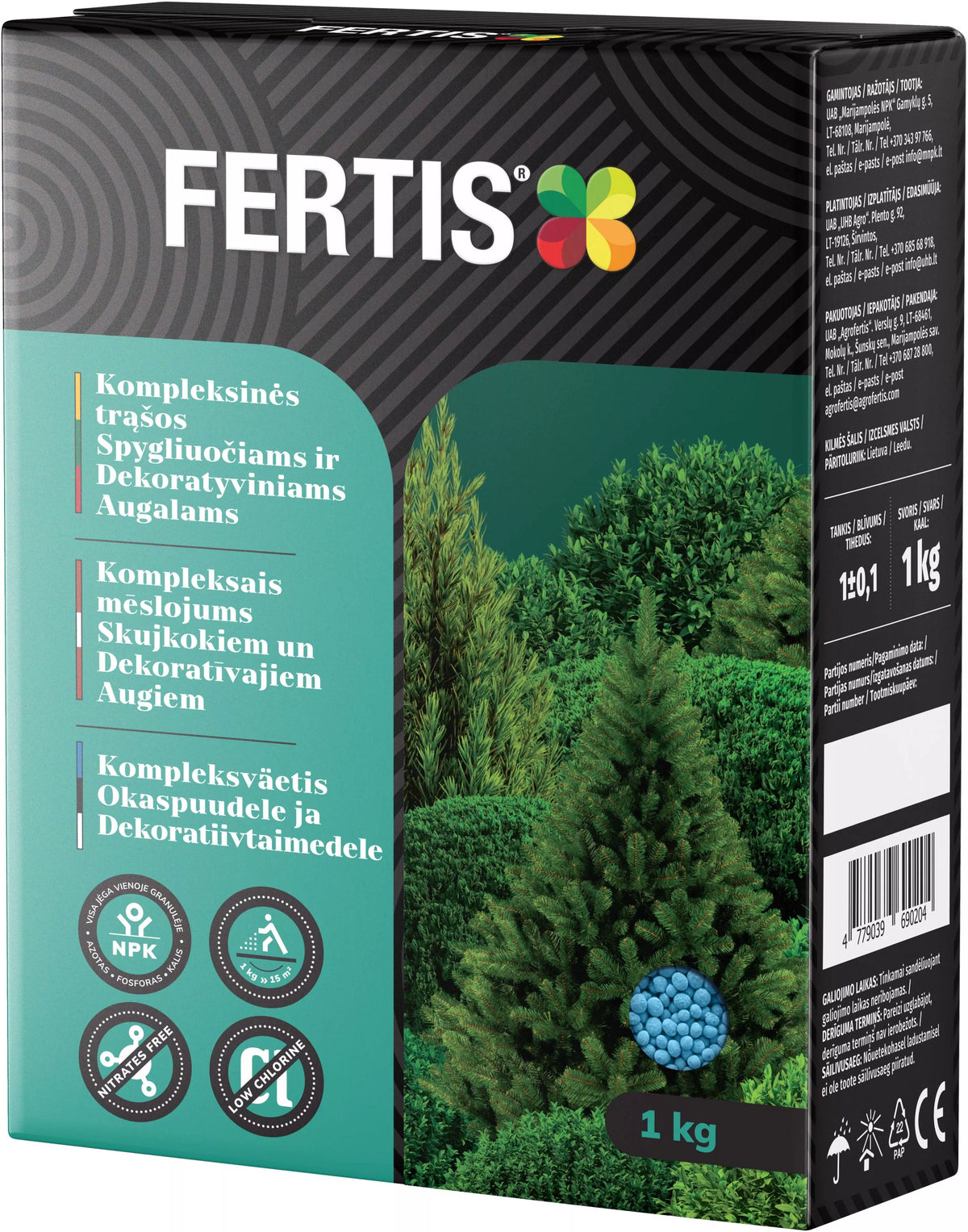 Kompleksväetis okaspuudele ja dekoratiivtaimedele FERTIS, 1 kg