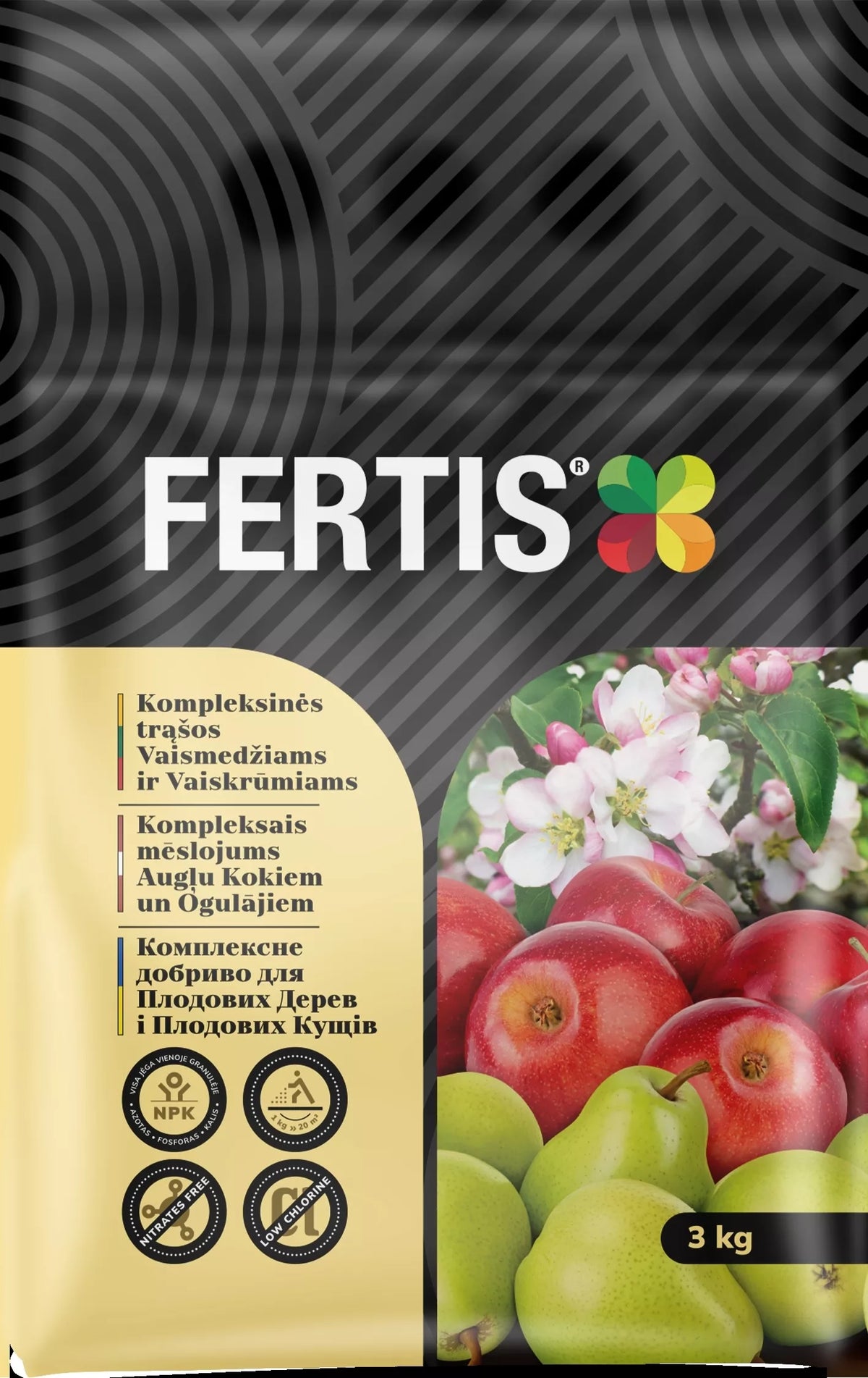 Kompleksväetis viljapuudele ja marjapõõsastele FERTIS, 3kg