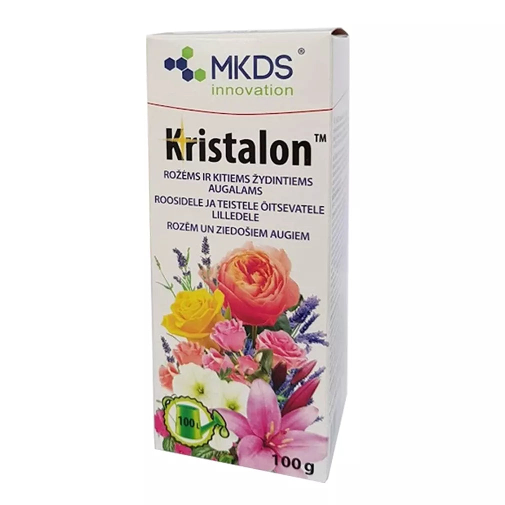 Kristalon valge, väetis rikkalikuks õitsemiseks ja viljade moodustumiseks, 100 g