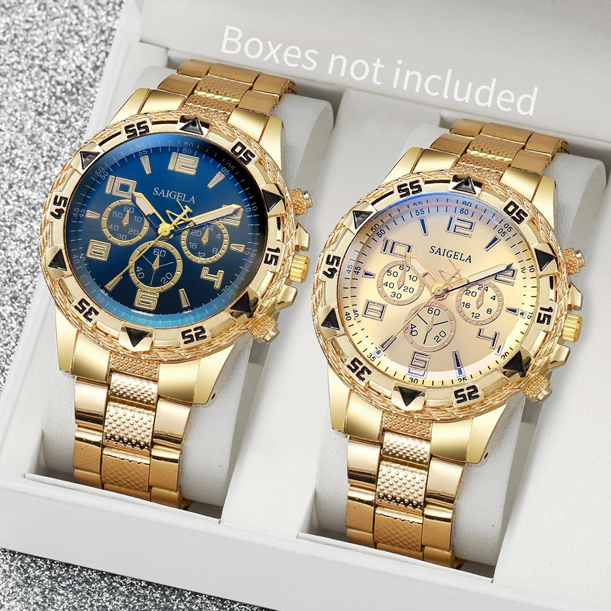 Vyriškas prabangus laikrodis Timeless Duo su dviem laikrodžių ciferblatais, sidabrinė apyrankė ir elegantiškas dizainas.