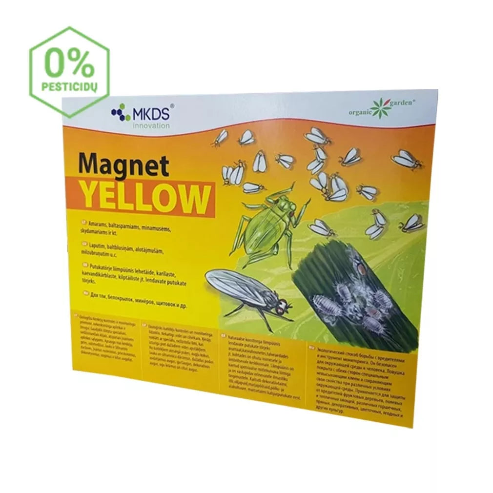 MAGNET kollane (20x25 cm) – valgekärbeste, lehetäide ja lutikate püünis