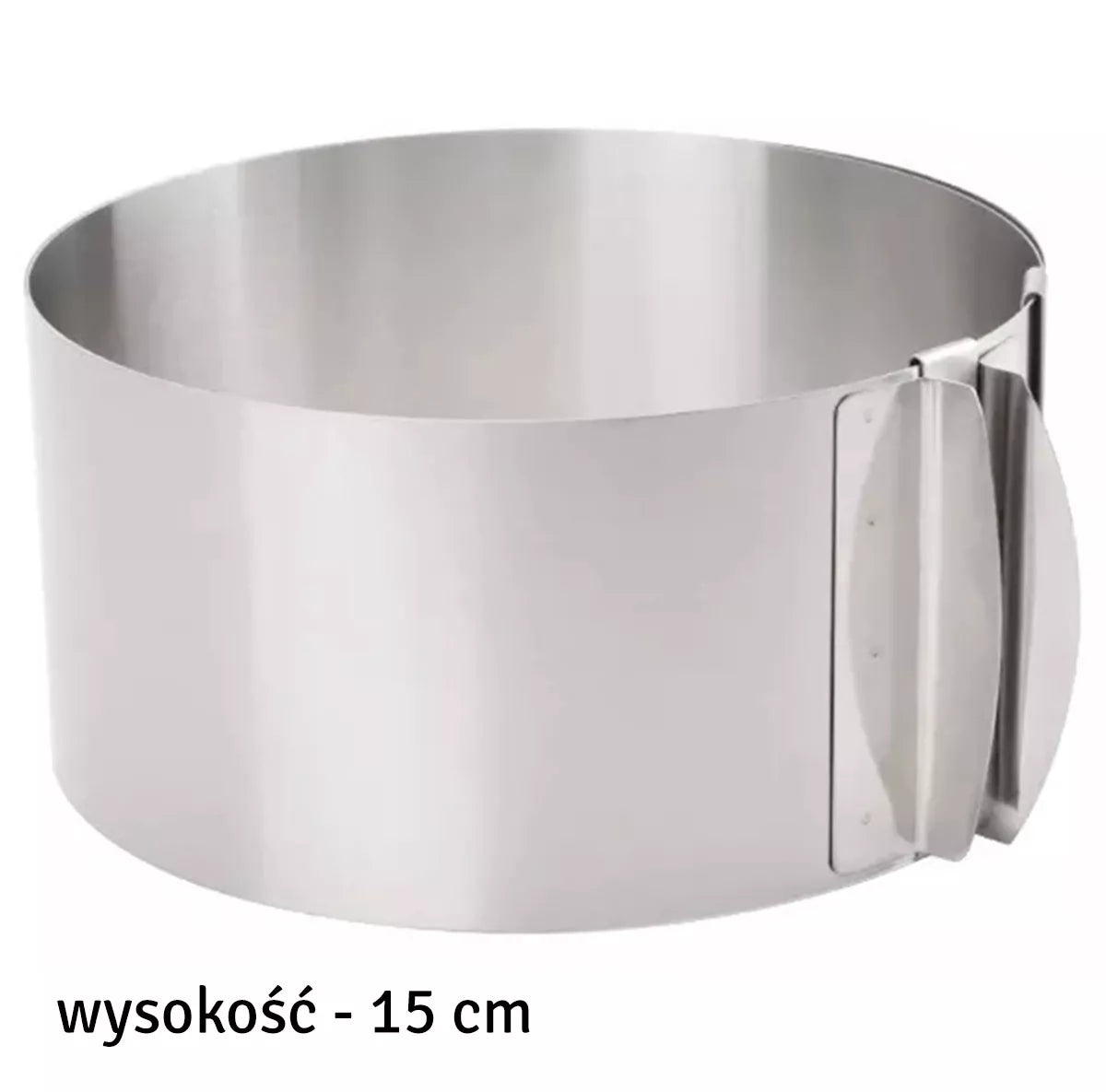 Reguliuojama nerūdijančio plieno torto formavimo juosta 16–30 cm, skirta tortų ir pyragų formavimui namuose.