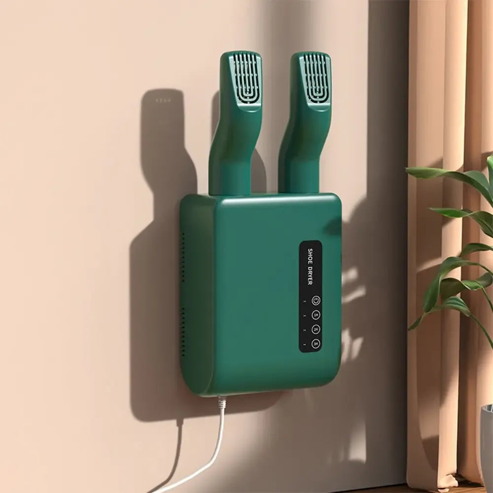 Sieninis elektrinis batų džiovintuvas avalynės priežiūrai, su ventiliacijos angomis ir šilumos funkcija.