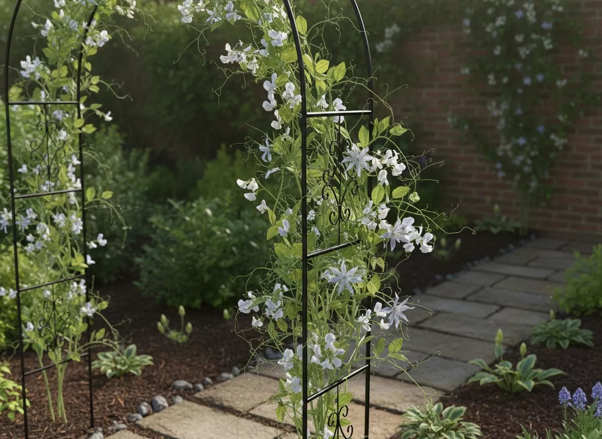 Aia pergola koos dekoratsioonidega 114 × 37 × 230 cm