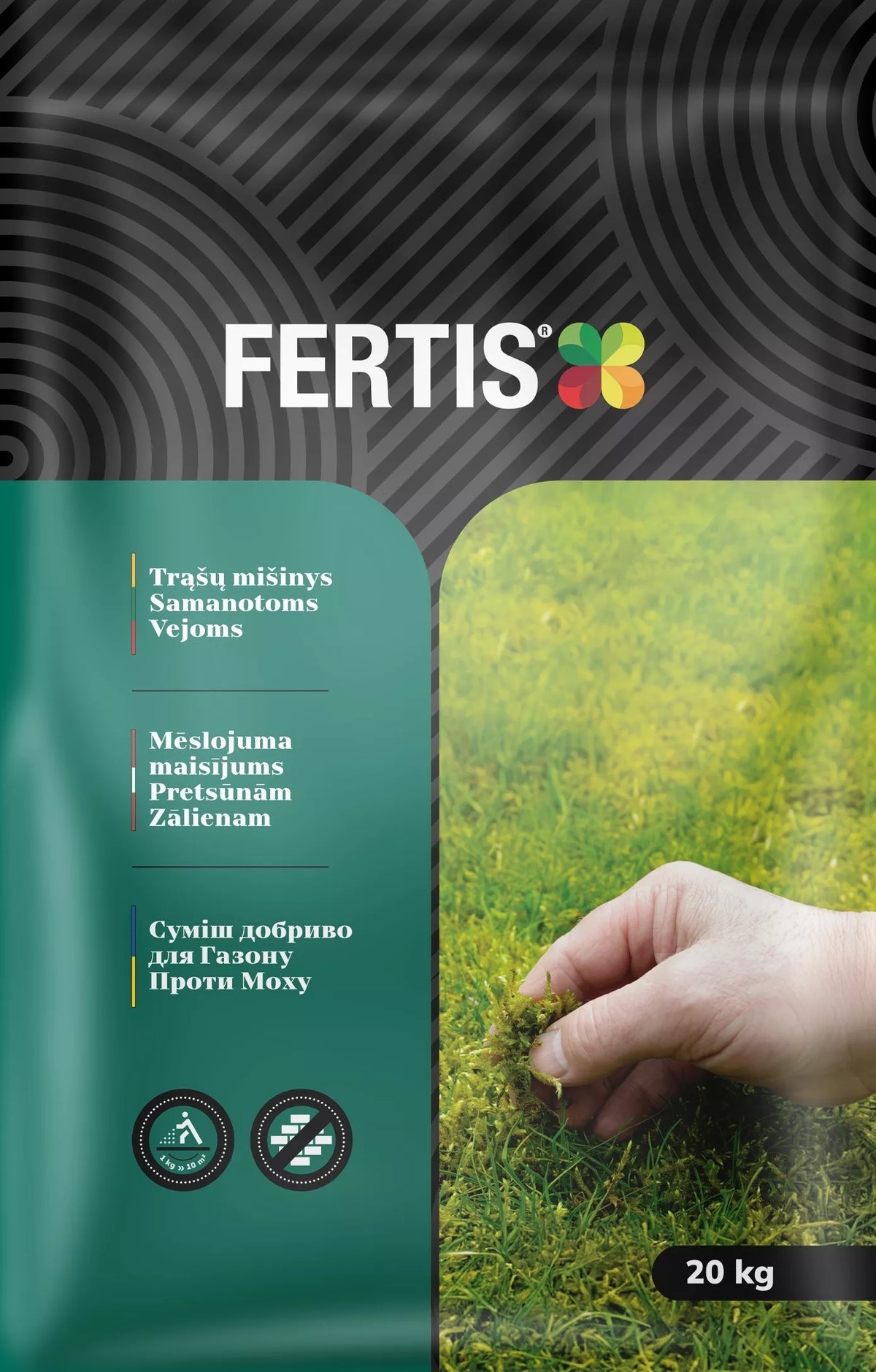 Väetisesegu samblaste murude jaoks FERTIS, 20kg