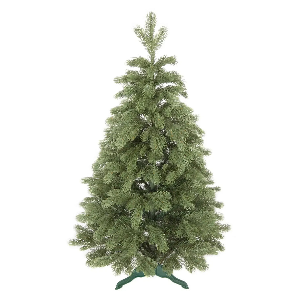 Dirbtinė Kalėdų eglutė Sosna Himalajska Exclusive, 120 cm aukšta, žalia, su šakomis ir dekoratyviniais elementais.