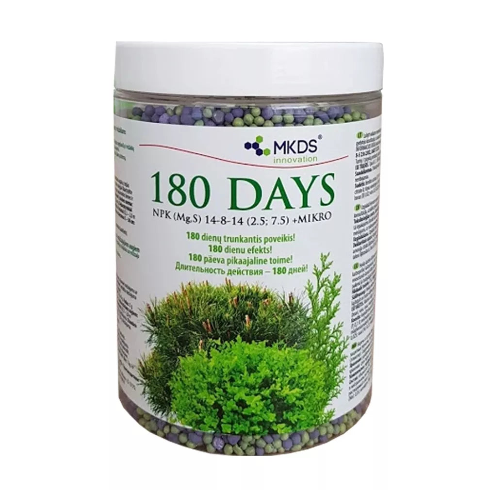 180 DAYS pika toimega väetis okaspuudele ja igihaljastele, 1 kg