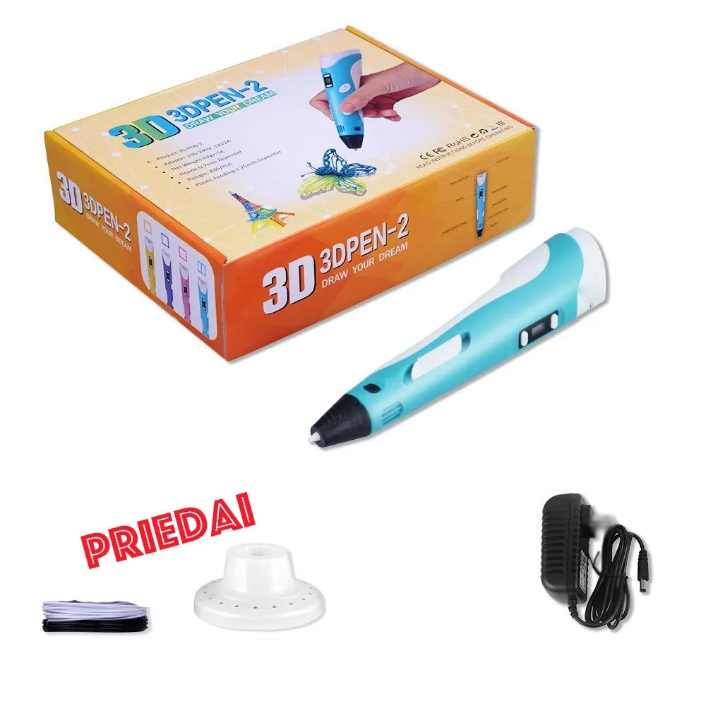 3D pliiats PLA ja ABS plastiku jaoks