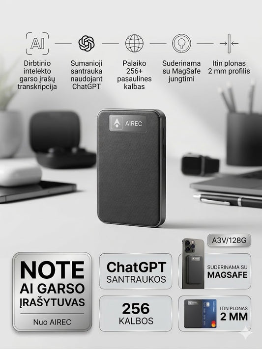 Dirbtinio intelekto diktofonas