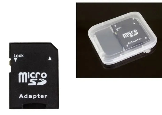 MicroSD į SD kortelių adapteris, skirtas naudoti microSD kortelėms SD lizduose, plonas ir patogus naudoti.