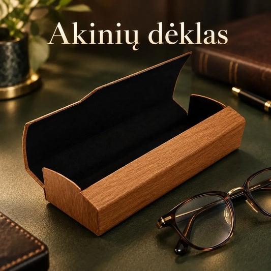 Akių dėklas TR2321 iš minkštos medžiagos, su užtrauktuku, skirtas saugiai laikyti akinius, juoda spalva, šviesus fonas.