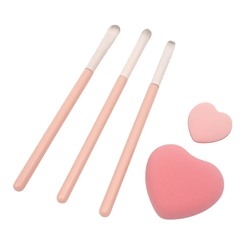 Makiažo šepetėlių ir kempinėlių rinkinys RubyFace Beauty Master, akims ir veidui, įvairių dydžių ir formų.