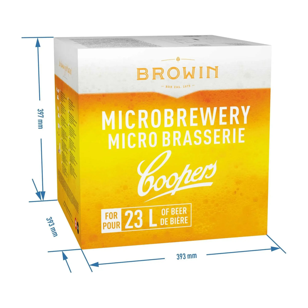 Alus gamybos rinkinys MicroBrewery ECO 2, su butelėmis, indais ir reikmenimis namų alaus darymui.
