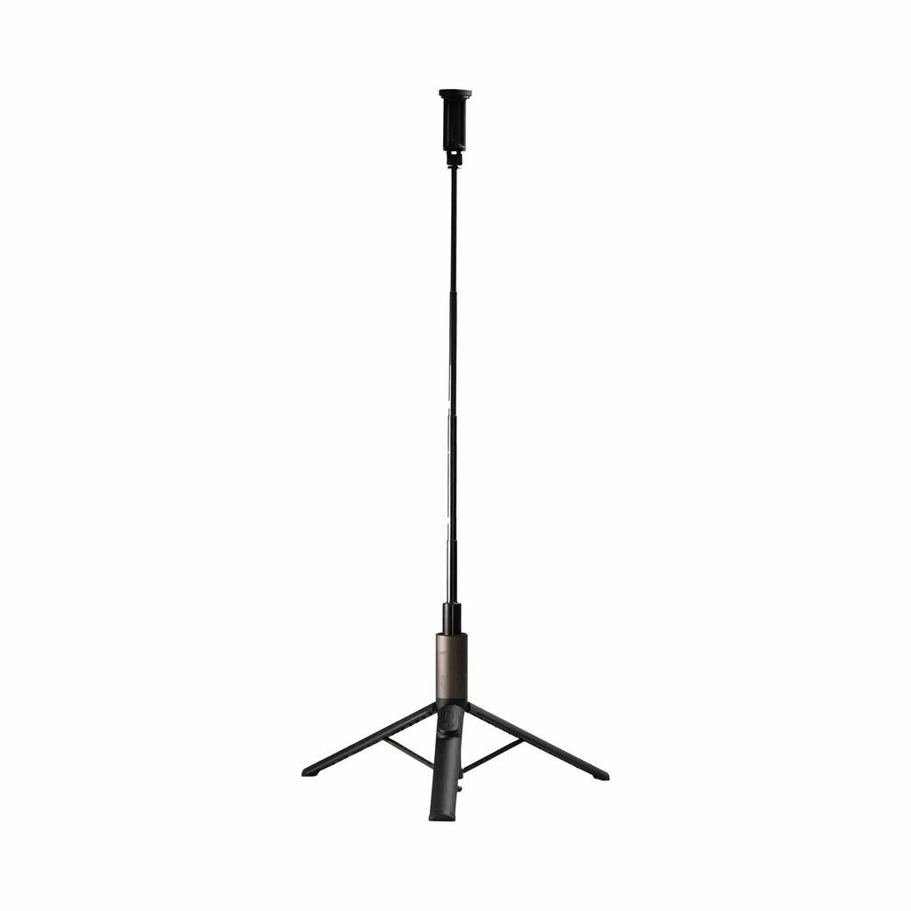 Asmenukių lazda su trikojo funkcija, 171 cm ilgio, juoda su telefono laikikliu