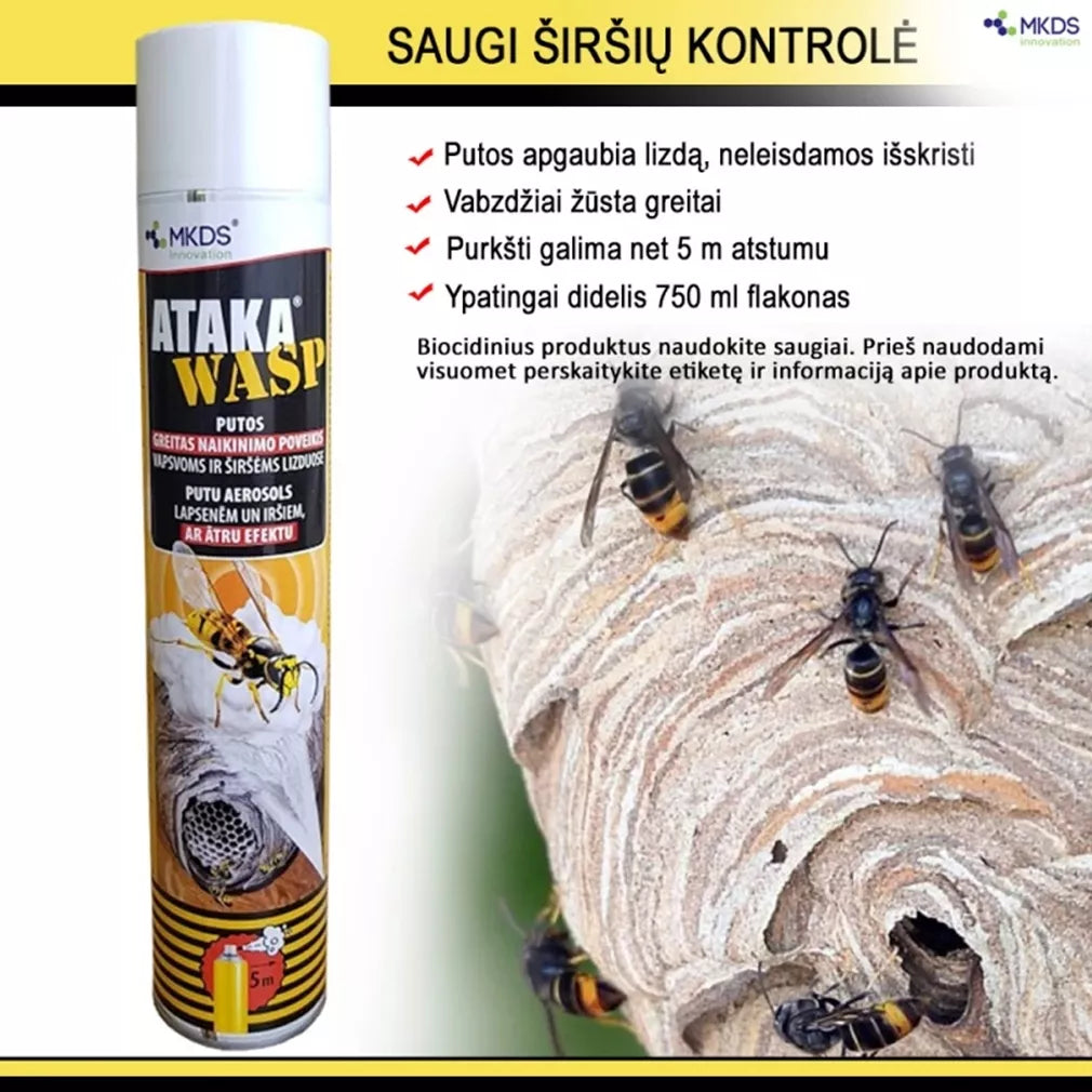ATAKA WASP vaht herilastele ja vapsikutele, 750 ml