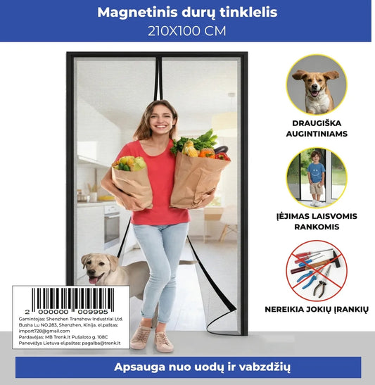 Kõrgekvaliteediline magnetiline uksevõrk 210 × 100 cm