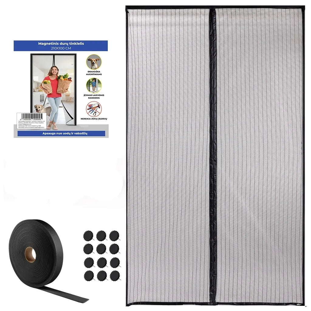 Kõrgekvaliteediline magnetiline uksevõrk 210 × 100 cm