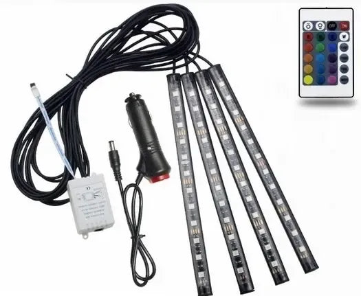 Auto LED RGB-ribad 22 cm