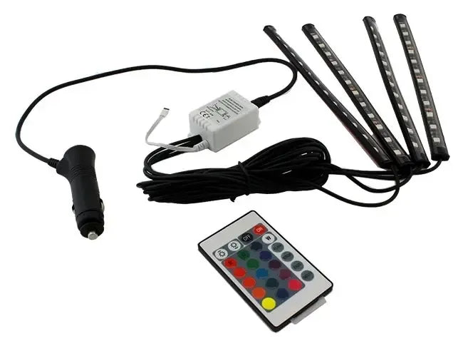 Auto LED RGB-ribad 22 cm