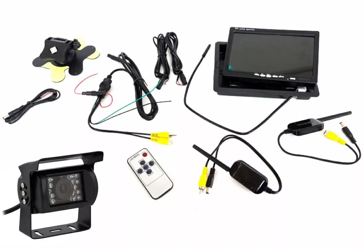 Juhtmevaba tahavaatekaamera autole + 7" LCD ekraan
