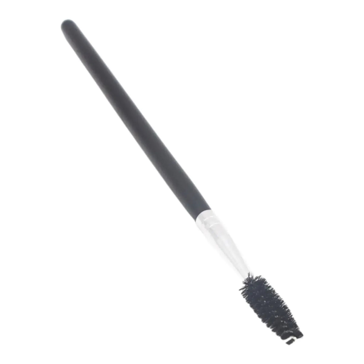 Blakstienų ir antakių šepetėlis spoolie, 19,5 cm ilgio, naudojamas blakstienų ir antakių formavimui ir išskirstymui.