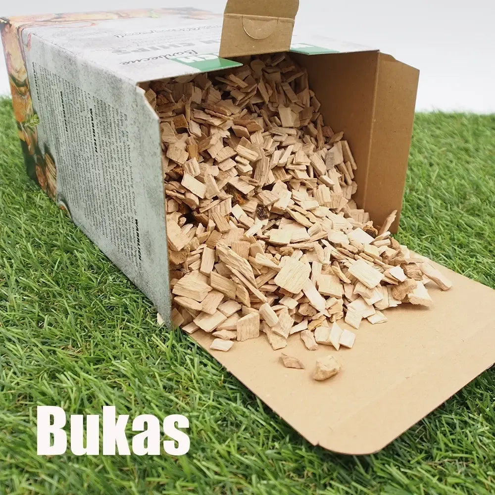Buko pjuvenos rūkymui 3L, natūralios smulkių medienos pjuvenos, naudojamos rūkymui ir maisto gamybai.