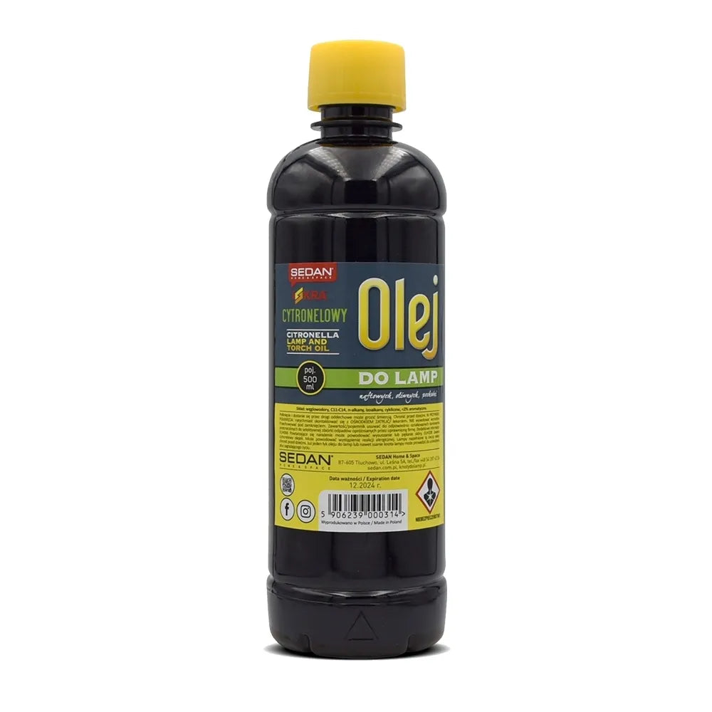 Sidrunilõhnaline lambiolii 500 ml – puhas põlemine ja meeldiv aroom