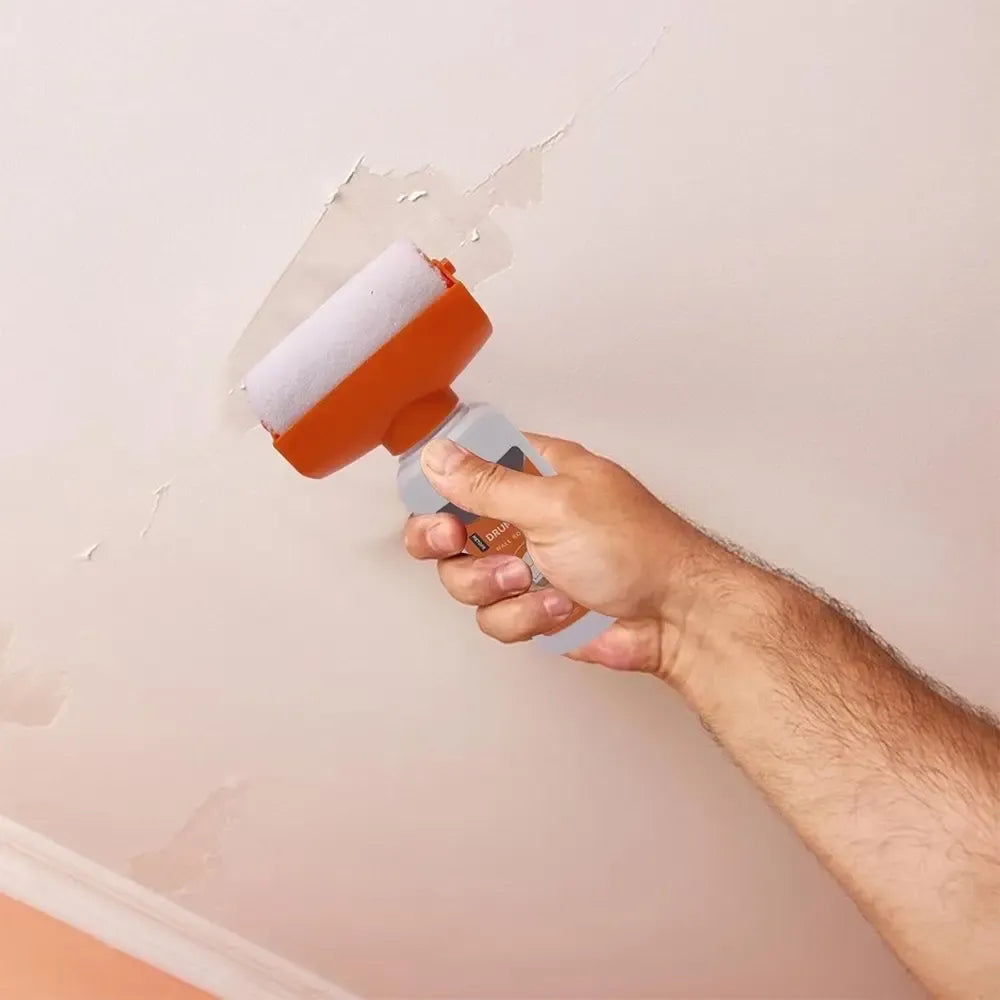 Dažymo rinkinys Metope Drum Paint su dažymo šepetėliais ir dažais sienų dekoravimui, praktiškas ir patogus naudoti.