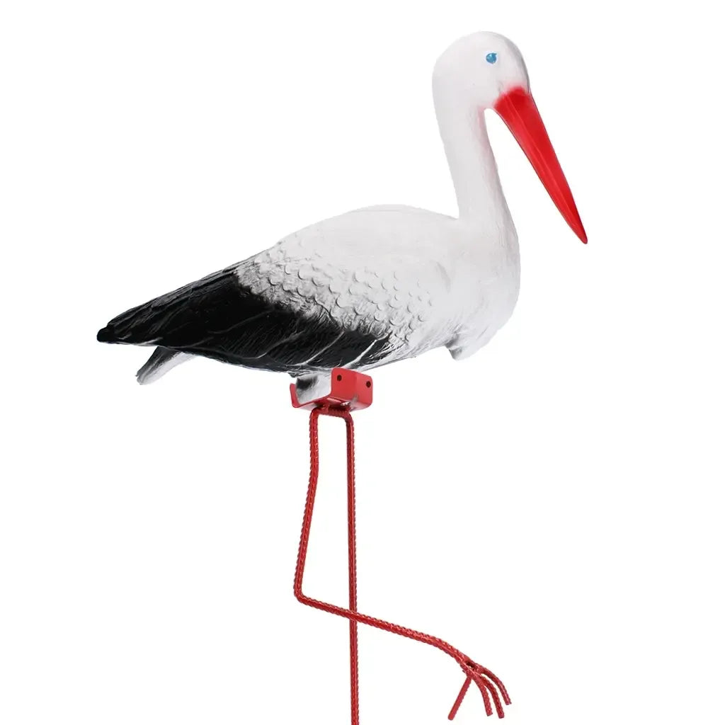 Didelis dekoratyvinis sodo gandras, 83 cm, stilinga sodo puošmena, plastikinis ar metalo dizainas, tinka sodui ir lauko dekoracijoms.