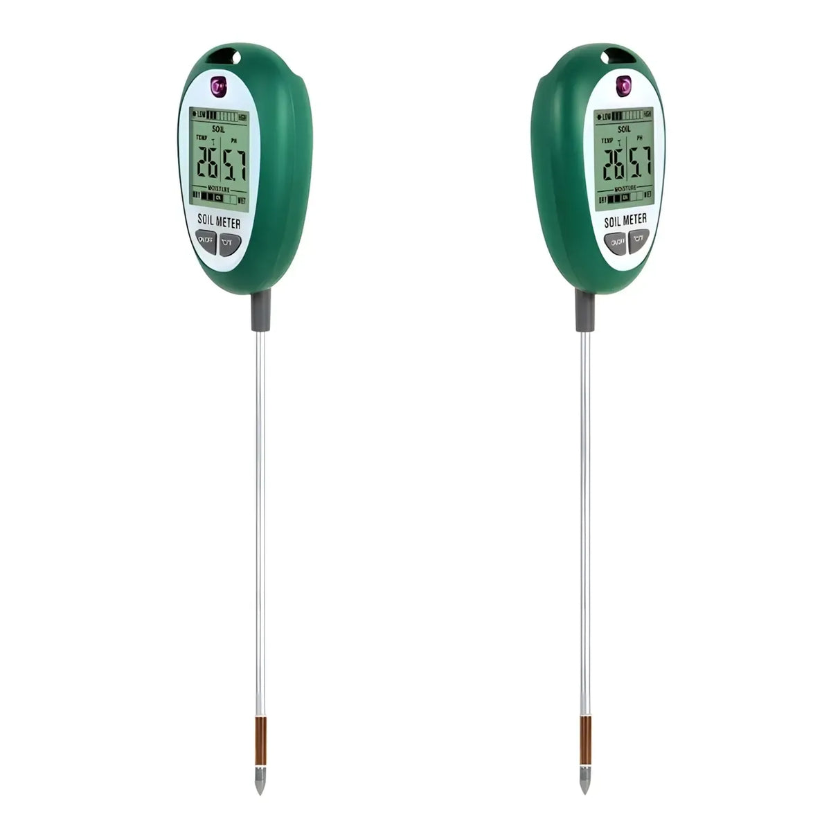 Dirvožemio drėgmės, temperatūros ir pH matuoklis su LCD ekranu sodininkystei