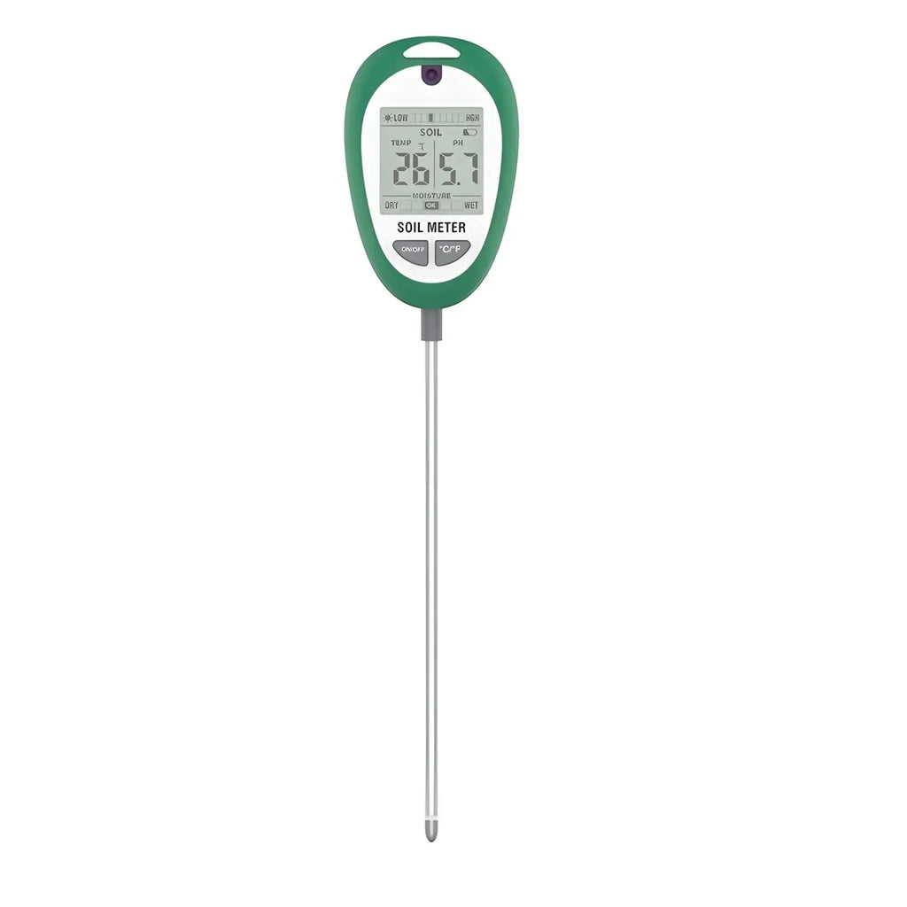 Dirvožemio drėgmės, temperatūros ir pH matuoklis su LCD ekranu raugas