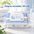 Drėgnos servetėlės 160 vnt. TR2296A, minkštos ir švarios, tinka kasdieniam naudojimui, higieniškos ir patogios lietimui.
