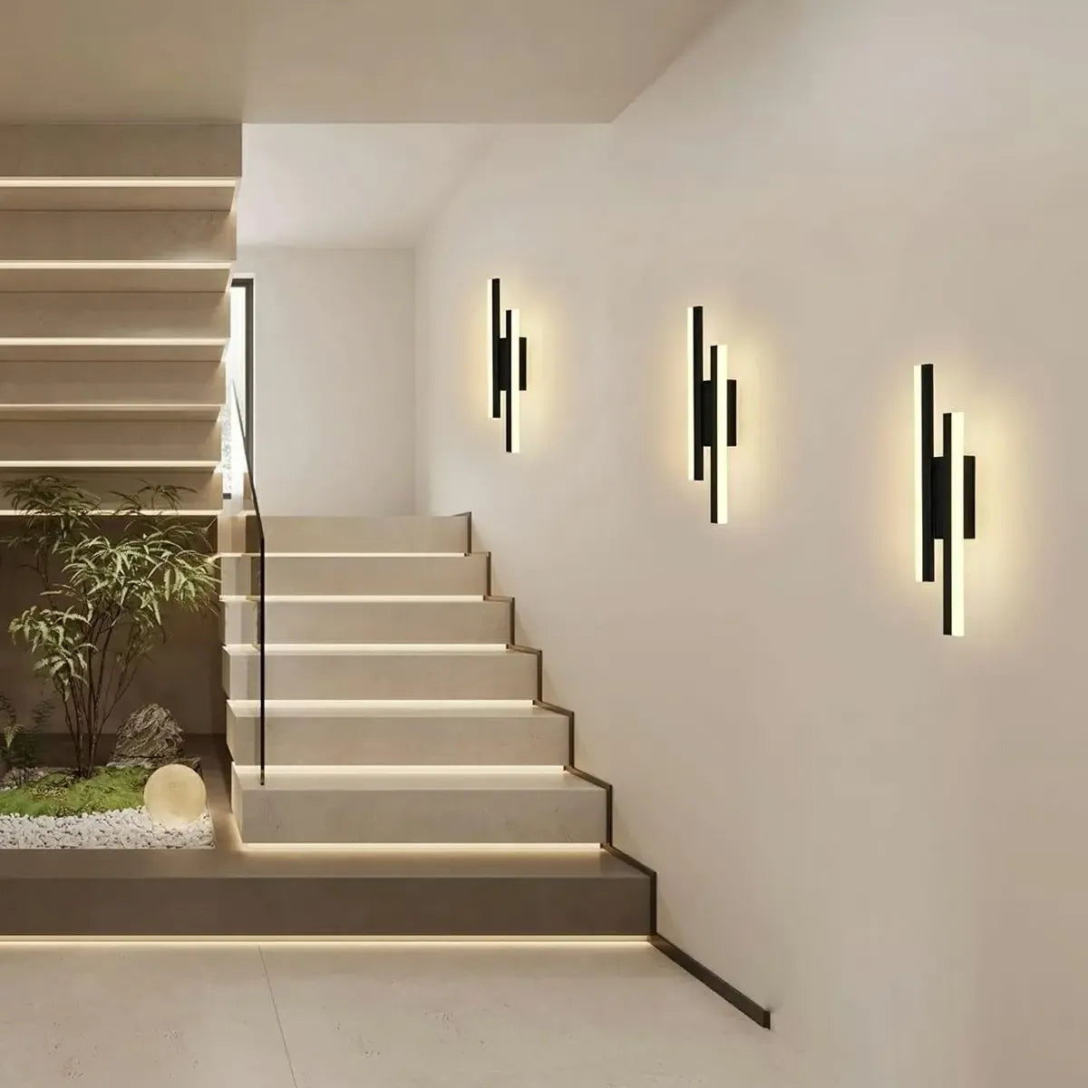 Dvigubas LED sieninis šviestuvas moderniam interjerui, baltos spalvos, plokščias dizainas, šviesos sklaidos šviestuvas.