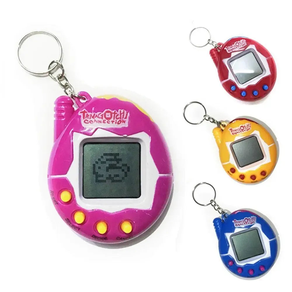 Elektroninis Tamagotchi žaislas su stilingu virtualiu augintiniu, mažas ir interaktyvus vaikų žaislas.