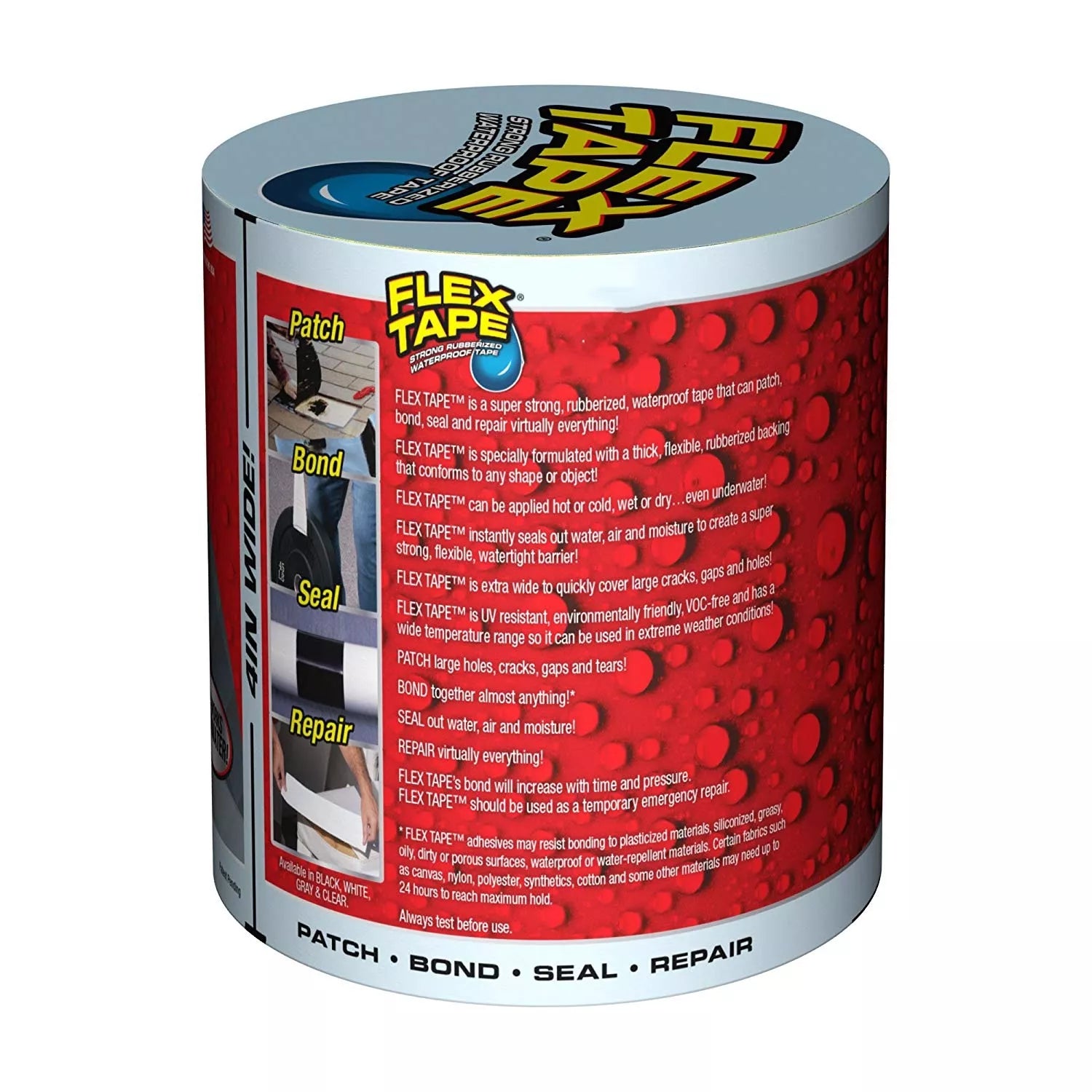 "FLEX TAPE" veekindel isekleepuv lint (must värv)