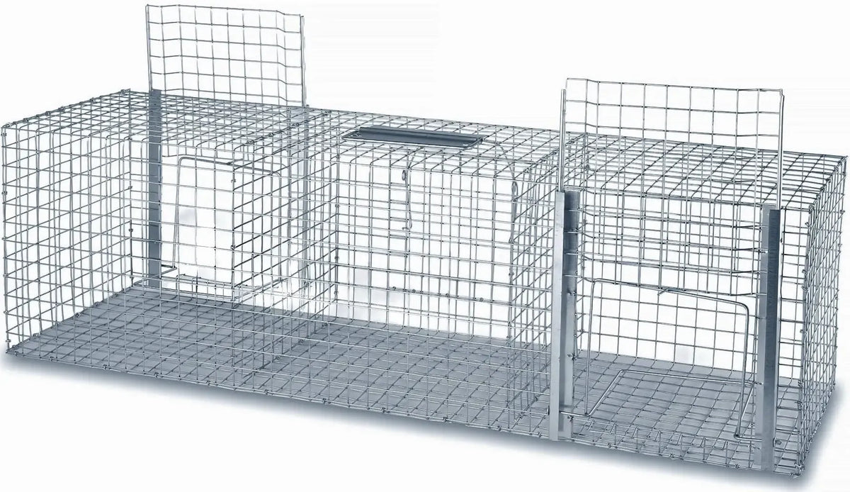 Kahe sissepääsuga eluspüünis lindudele ja väikeloomadele – 102 × 30 × 30 cm