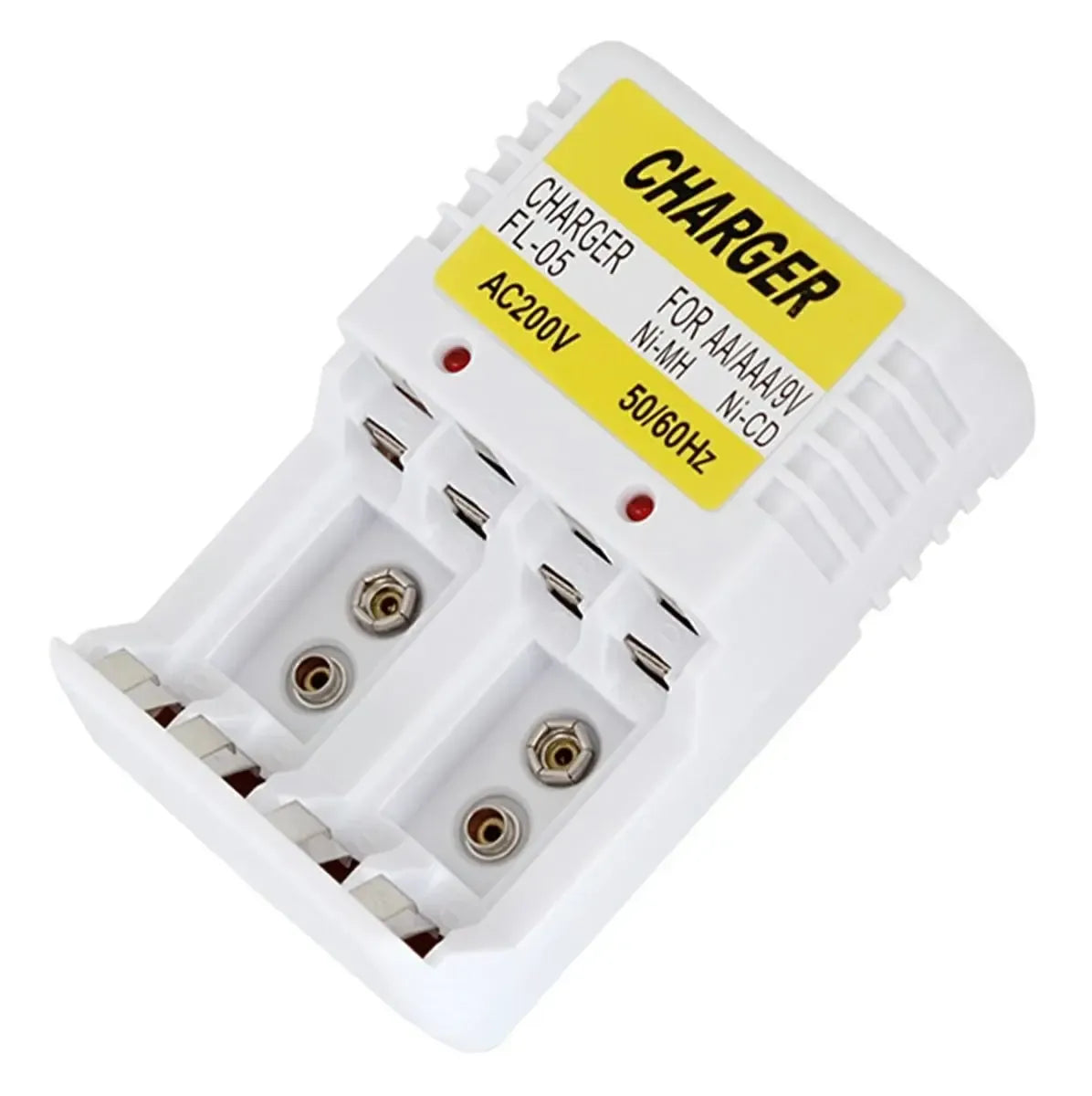 Universalus įkroviklis AA, AAA ir 6F22 9V baterijoms, tinkamas įvairioms baterijų rūšims, elektronikos įkrovimui.