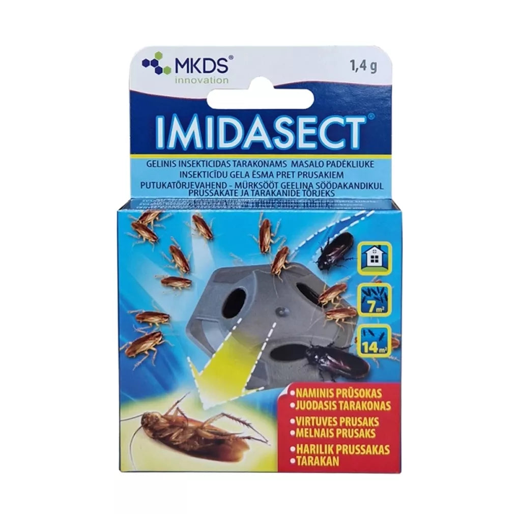 Imidasect 1,4 g, geelne insektitsiid söödapadjakeses PRUSSAKADE tõrjeks