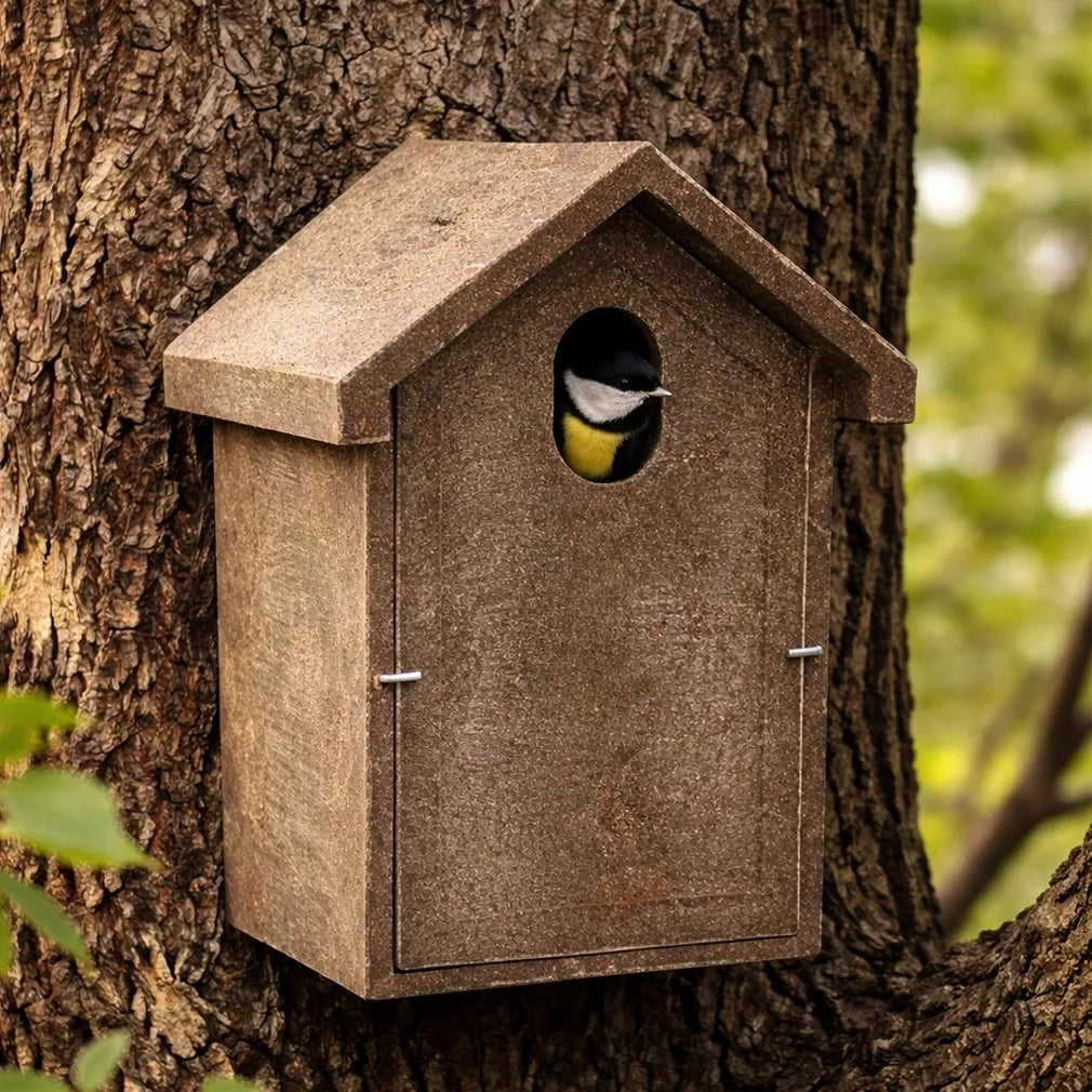 Polümeerpuust tihaste pesakast ovaalse avaga 5 × 3 cm