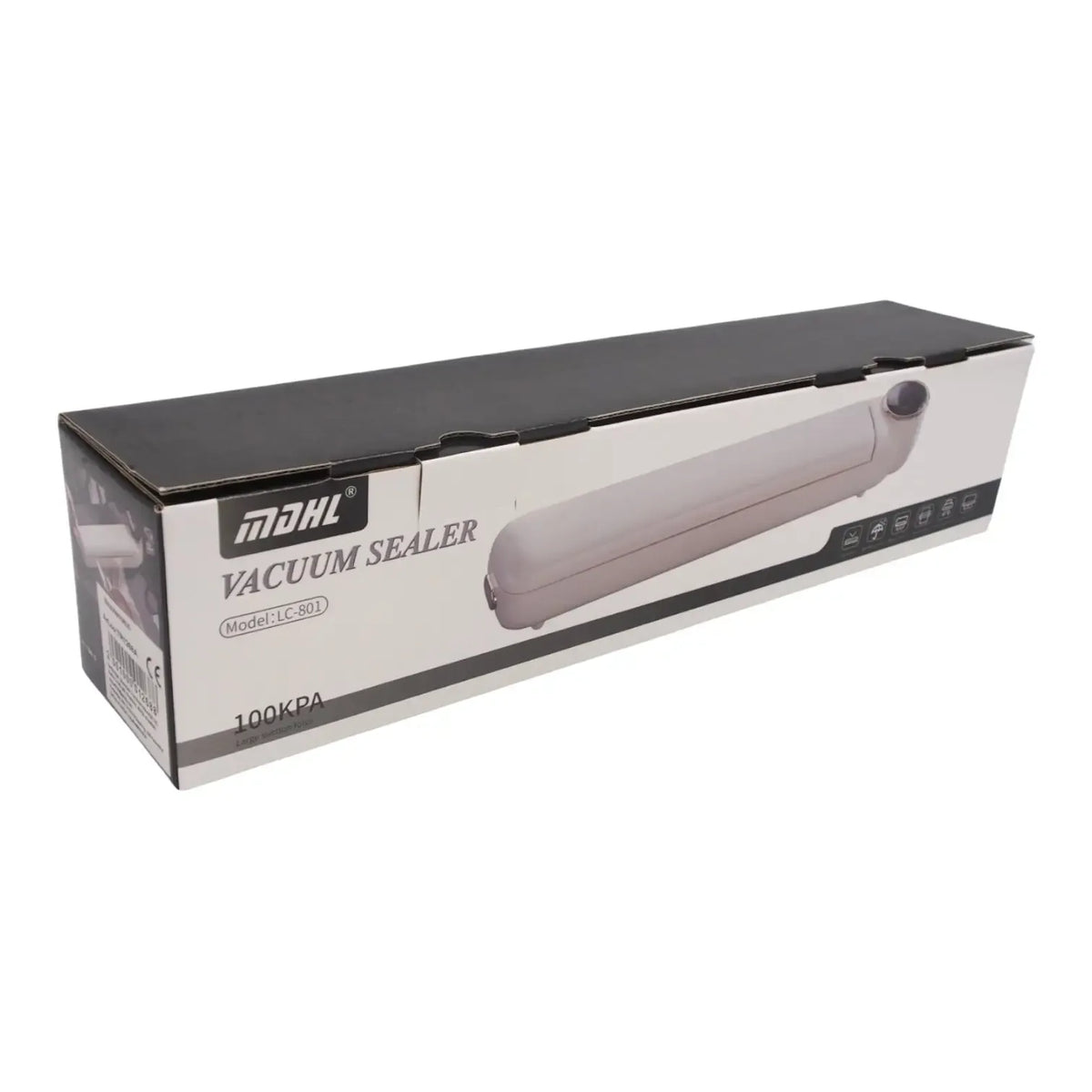 Vakuuminis maisto pakavimo aparatas 110W, profesionalus vakuumatorius namams, matomas su irigatoriumi TR1268A.