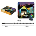 Išmanioji LED girlianda SMART LIGHTS, 36 RGB LED, 13 m ilgio, atspari vandeniui IP65, spalvota apšvietimo dekoracija.