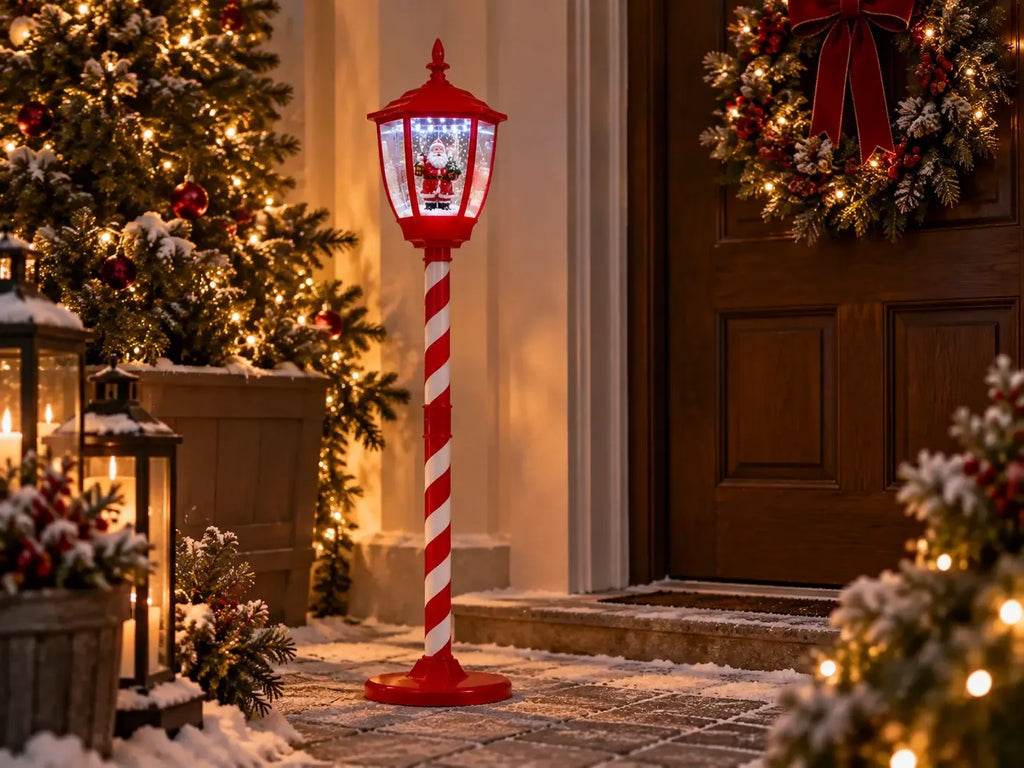 Kalėdinis LED žibintas su Kalėdų Seneliu, 150 cm aukščio []