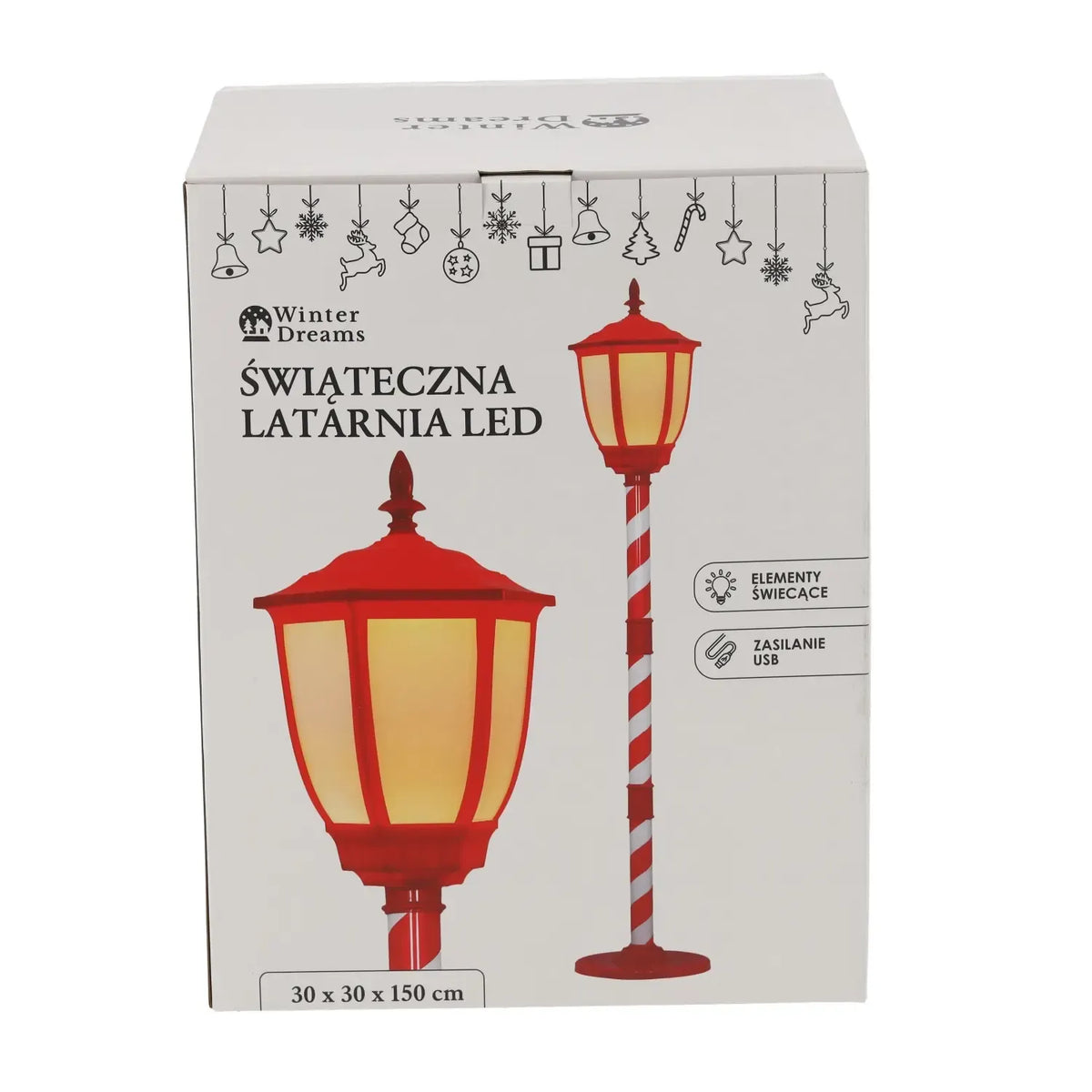 Jõulune LED-latern USB-toitega, 150 cm