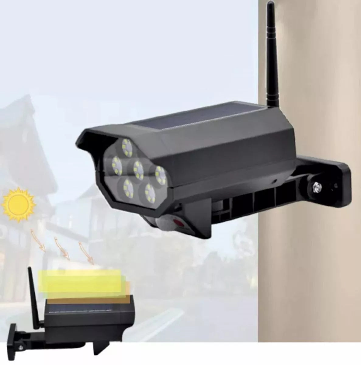 Kaamera imitatsioon LED-valgustiga