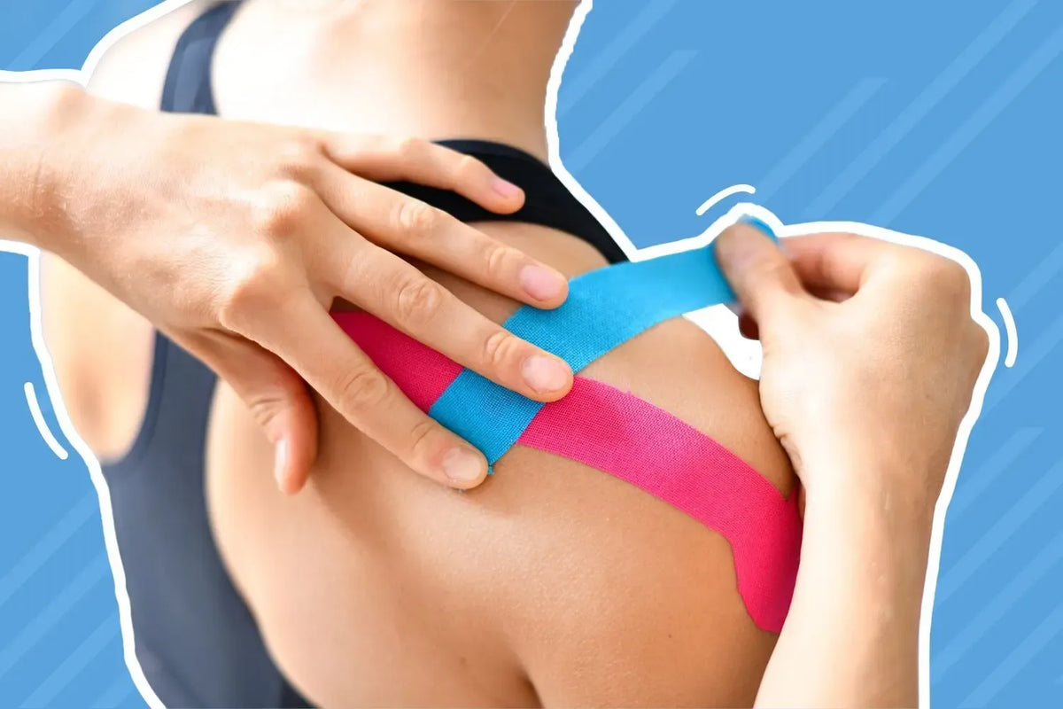 Kineziologinė juosta 5cm x 5m, naudota raumenų palaikymui ir reabilitacijai, skaidri ir lanksti juostos juosta.